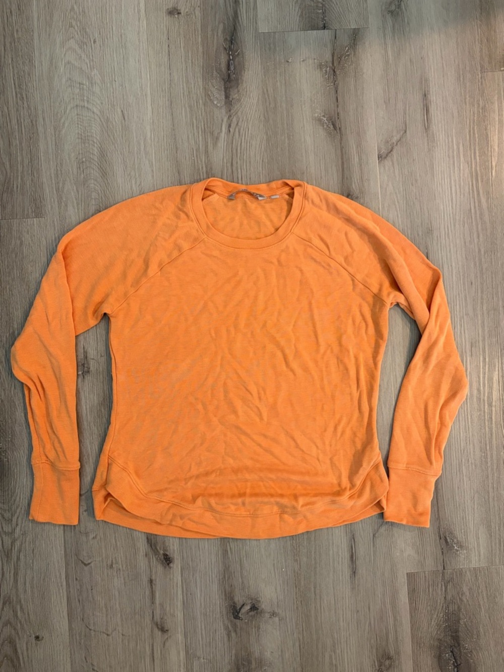 Athleta Vibrant Orange Crewneck Long Sleeve